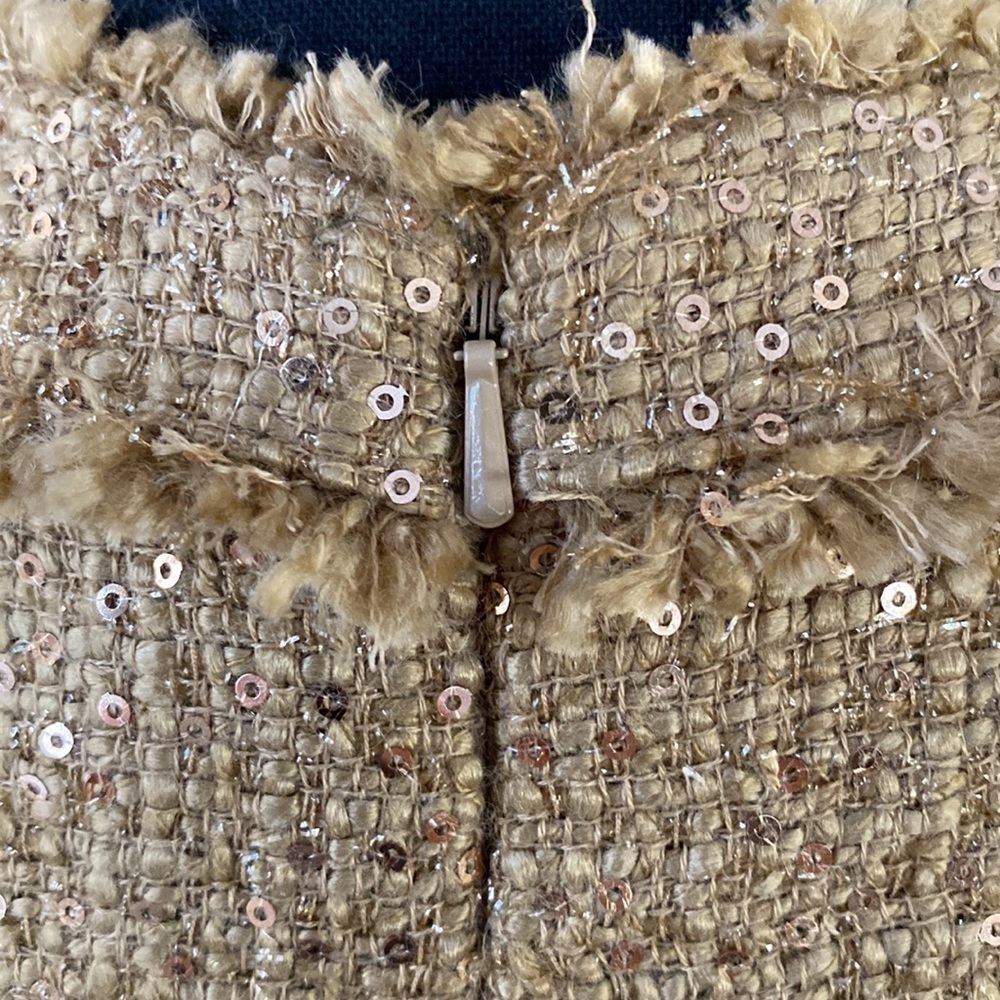 Michael Michael Kors Sequined Camel Hair Dress 8P NWT - Picture 9 of 16